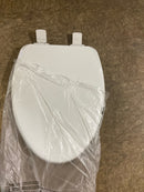 Bemis Ashland Modern Wood Toilet Seat with Decorative Edge, Slow Close, Secure Hinges, Made in USA, Elongated, White