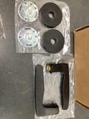 EMTEK Disk Rosette Dummy, Pair with Matching Finish Hermes Lever - Choice of 6 Finishes - 5059HERUS19 - Flat Black (US19)