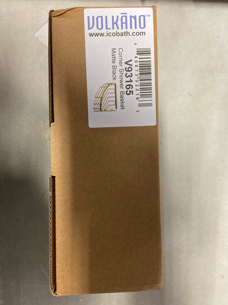 ICO Bath V93165 Volkano Corner Shower Basket - Matte Black