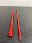 Vermont Modern 151030-SKT-26-90 Filament Single Light 10-3/16" Wide Pendant with Wire Wrap Accent - Silver / Satin Red