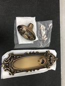 Signature Hardware 480935 Valma Solid Brass Passage Door Knob Set with Adjustable 2-3/8" or 2-3/4" Backset - Antique Brass