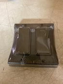 TayMac 5127-2 2-Gang Weatherproof Decorator Switch Cover, Vertical, Bronze