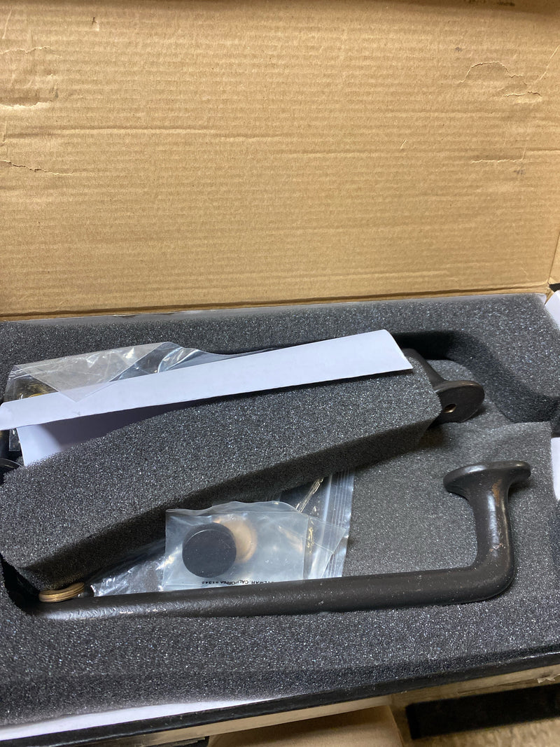 Alno D216-BB-DKBRZ Sierra 10" Center to Center Distressed Rustic Solid Bronze Back to Back Door Handles / Door Pulls / Shower Door Handles - Dark Bronze