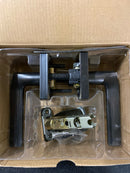 Kwikset 730LSLSQT-11P Lisbon Privacy Door Lever Set with Square Rose - Venetian Bronze