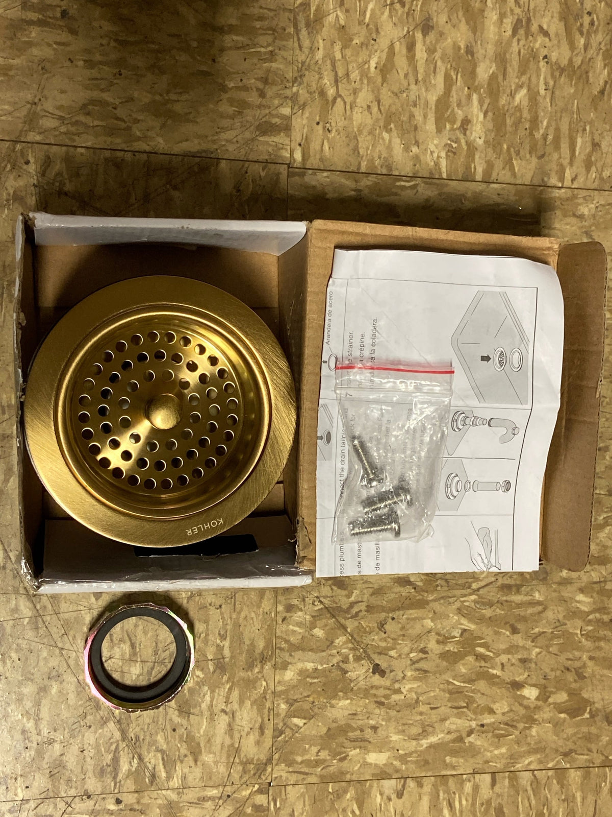 Kohler K-8799-2MB Duostrainer Basket Strainer and Sink Drain - Brushed Modern Brass