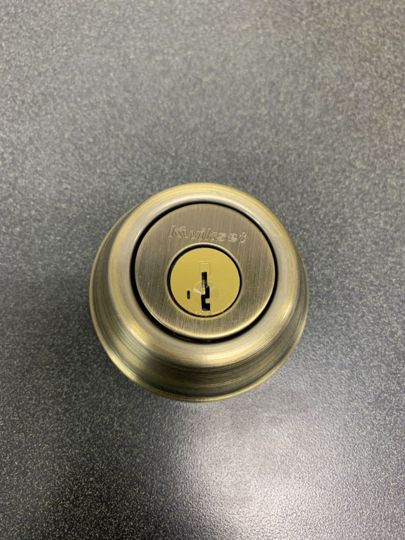 Kwikset 785-5SV1 Double Cylinder SmartKey Deadbolt from the 780 Series - Antique Brass