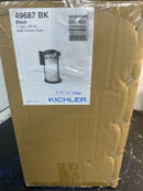 Kichler Toman 13.5" 1 Light Outdoor Wall Light with Satin Etched Glass in Black
