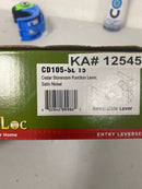 Sure-Loc CD105-SL 15 Cedar Single Cylinder Keyed Entry Door Lever Set with Round Rose - Satin Nickel