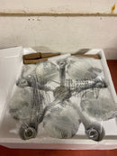 Hampton bay EFG8195L-2 Kensley Park 5-Light Classic Traditional Brushed Nickel Hanging Candlestick Chandelier with Frosted White Shade