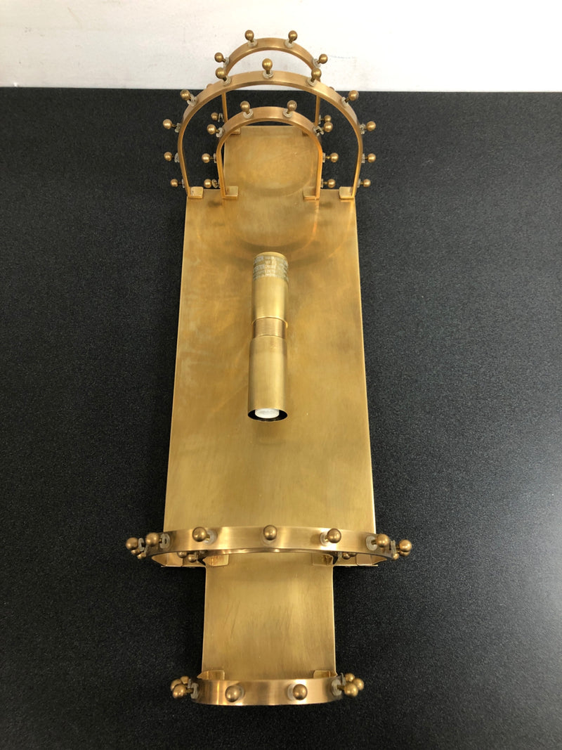 Visual Comfort S 2651HAB-AM Cadence 21" Large Tiered Sconce with Antique Mirror Glass by Carrier and Company - Hand Rubbed Antique Brass