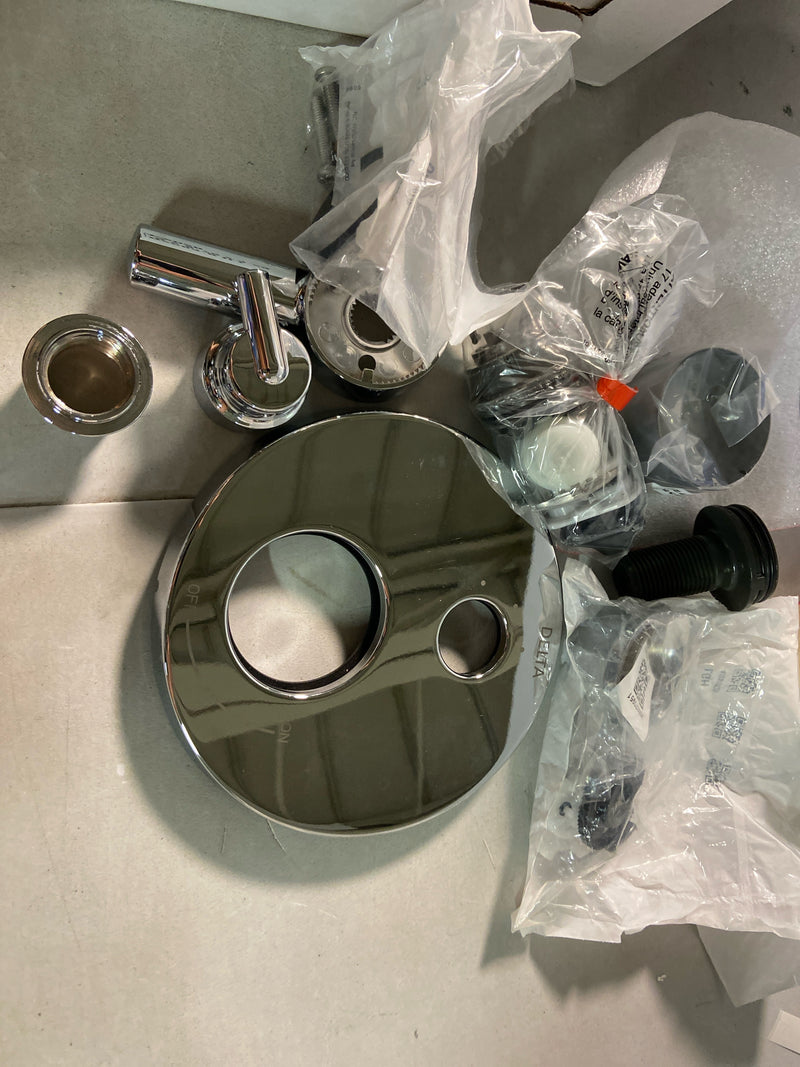 Delta T27959 Trinsic 17 Series Pressure Balanced Valve Trim with Integrated Volume Control and 6 Function Diverter for Three Shower Applications - Less Rough-In - Chrome