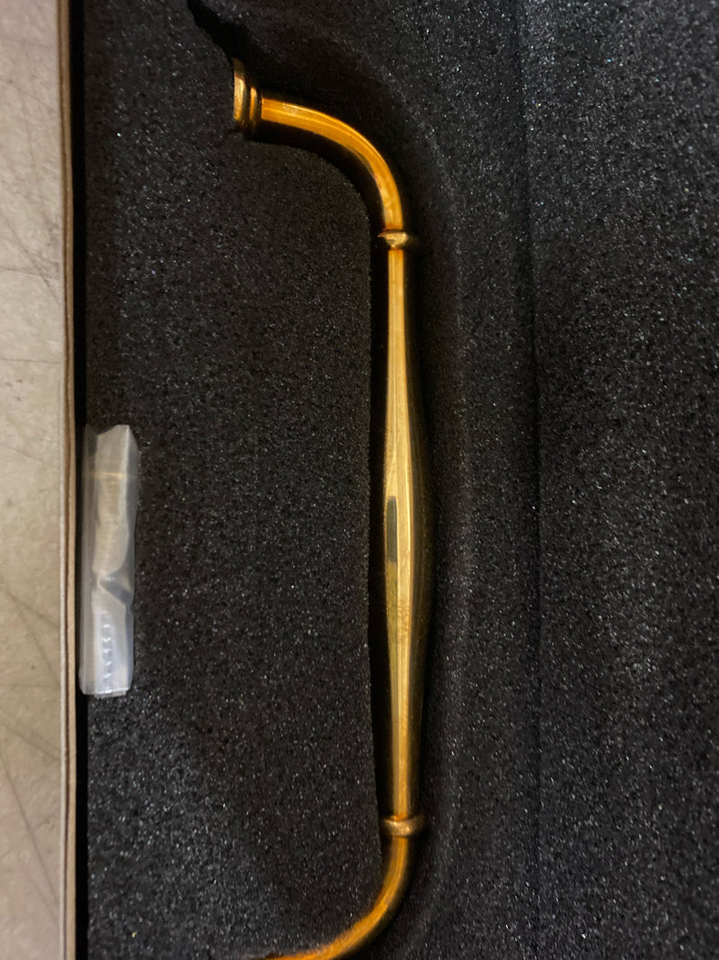 Alno A726-6-PB/NL Charlie's 6" Center to Center Traditional Solid Brass Cabinet Handle / Drawer Pull - Unlacquered Brass