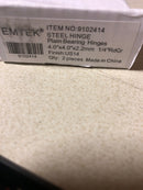 Emtek 9100 Steel Hinges (Pair) - SD - 1/4" Radius Corner - 4" x 4" - 9102414 - Polished Nickel (US14)