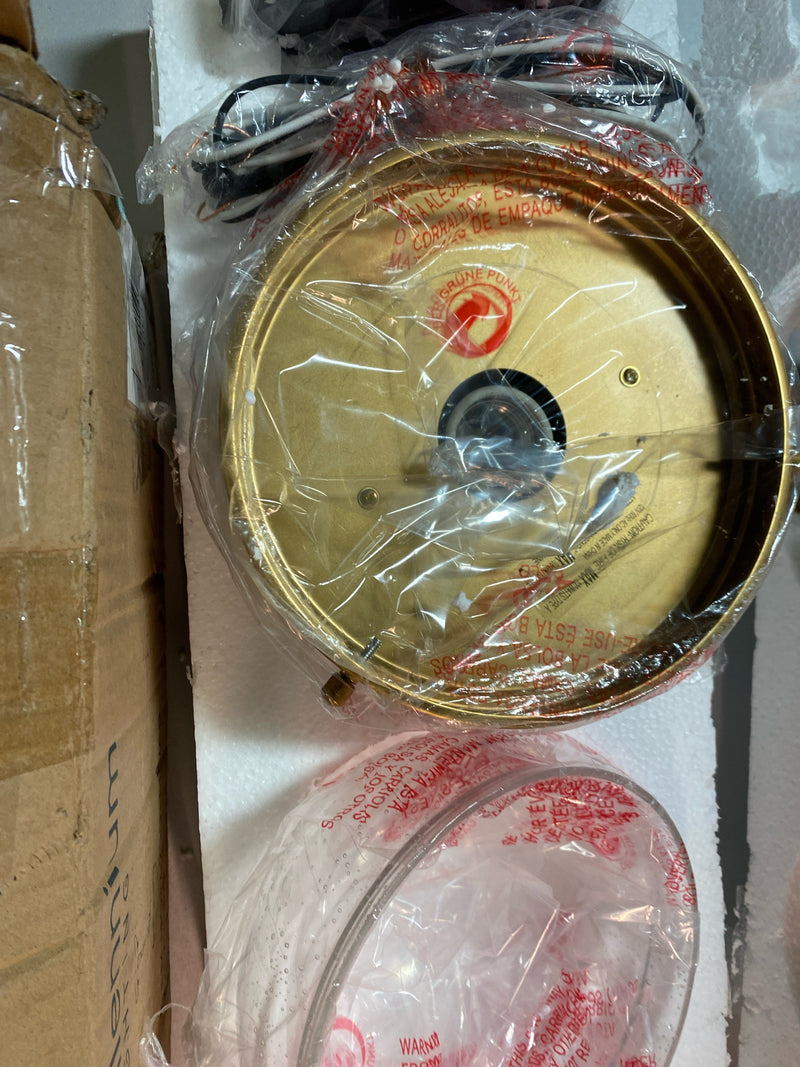 Millennium Lighting 4250-MB/AB Ellmira 9" Wide Mini Pendant with Seedy Glass Shade - Matte Black / Aged Brass