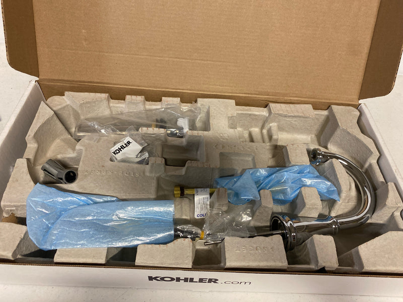 Kohler K-27380-4-CP Bellera 1.2 GPM Widespread Bathroom Faucet with Clicker Drain Assembly and UltraGlide Ceramic Disc Valves - Polished Chrome