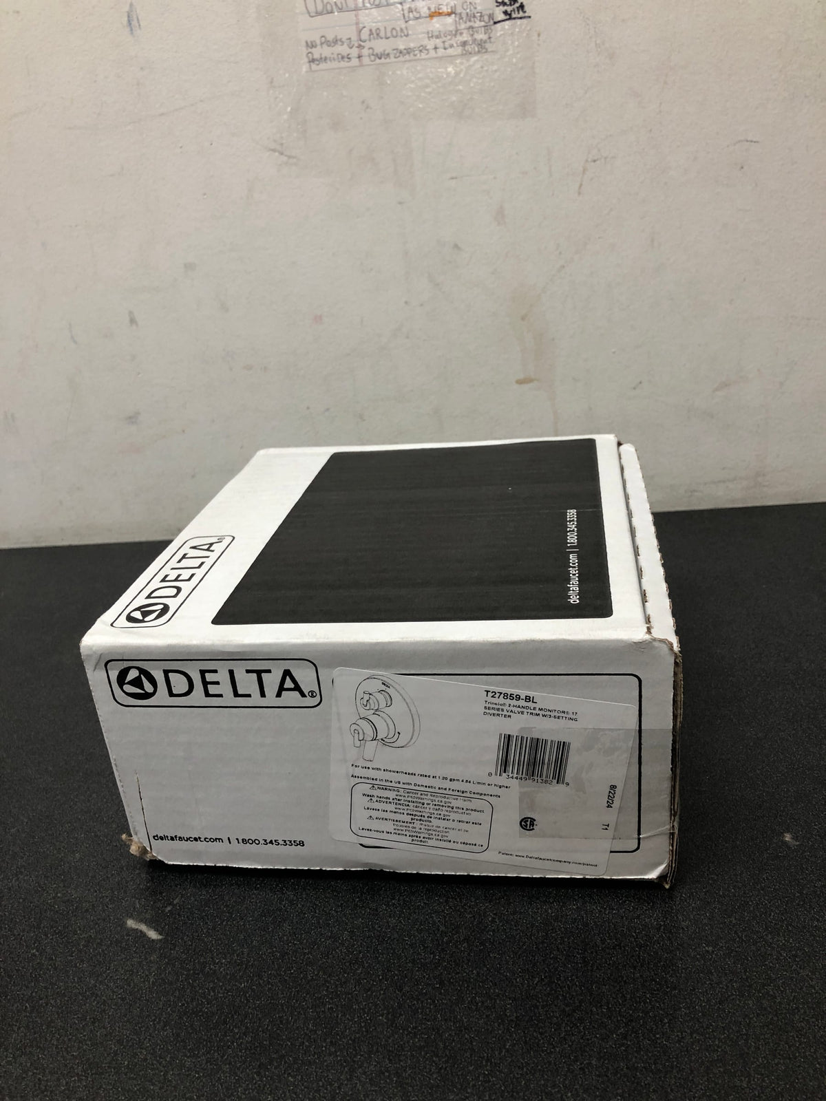 Delta T27859-BL Trinsic 17 Series Pressure Balanced Valve Trim with Integrated Volume Control and 3 Function Diverter for Two Shower Applications - Less Rough-In - Matte Black