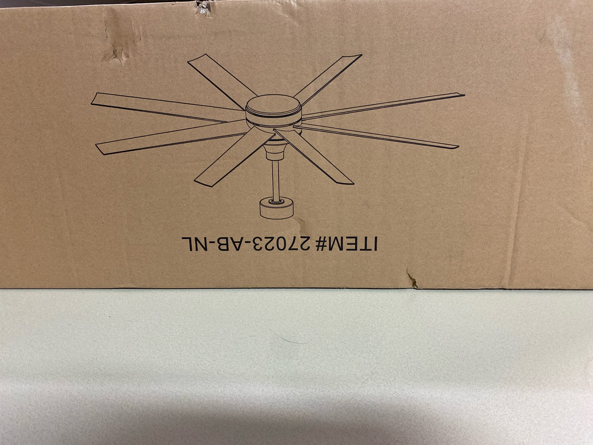 Breezary 27023-AB Archer 72 in. Integrated LED Indoor Black Ceiling Fans with Light and Remote Control Included