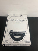 Kohler K-20454-0 Ridgewood Elongated Molded Wood Toilet Seat with Quiet-Close - White