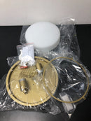 Cargifak Flush Mount Light Fixture, 12 inch 2-Light Modern Ceiling Light with Brass Gold Finish for Hallway Kitchen Laundry Bedroom, 4822-BB