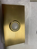 Baldwin 4863033 3" x 1-1/2" Illuminated Rectangular Door Bell from the Estate Collection - Vintage Brass