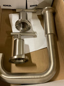 Kohler T14428-4-BN Purist Deck-Mount High-Flow Bath Faucet Trim with Lever Handles, Valve Not Included, Vibrant Brushed Nickel