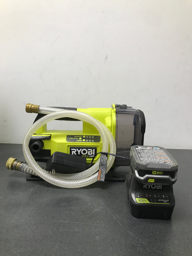 Ryobi RY20WP182K ONE+ HP 18V 1/4 hp Cordless Battery Powered Transfer Pump with 2.0 Ah Battery and Charger