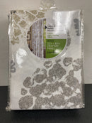 Colordrift CDBTNCL-107-400 Neutral Floral Polyester 52 in. W x 84 in. L Back Tab Room Darkening Curtain Panel
