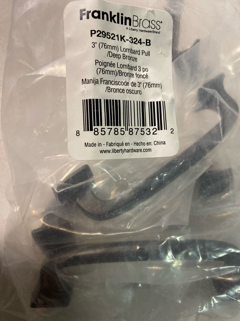 Franklin Brass P29521K-324-B Lombard 3 Inch Center to Center Handle Cabinet Pull - Pack of 5 - Deep Bronze