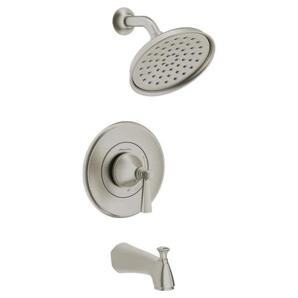 American standard 7417502.295 Rumson Single-Handle 1-Spray Tub and Shower Faucet with 1.8 GPM in Brushed Nickel Valve Included