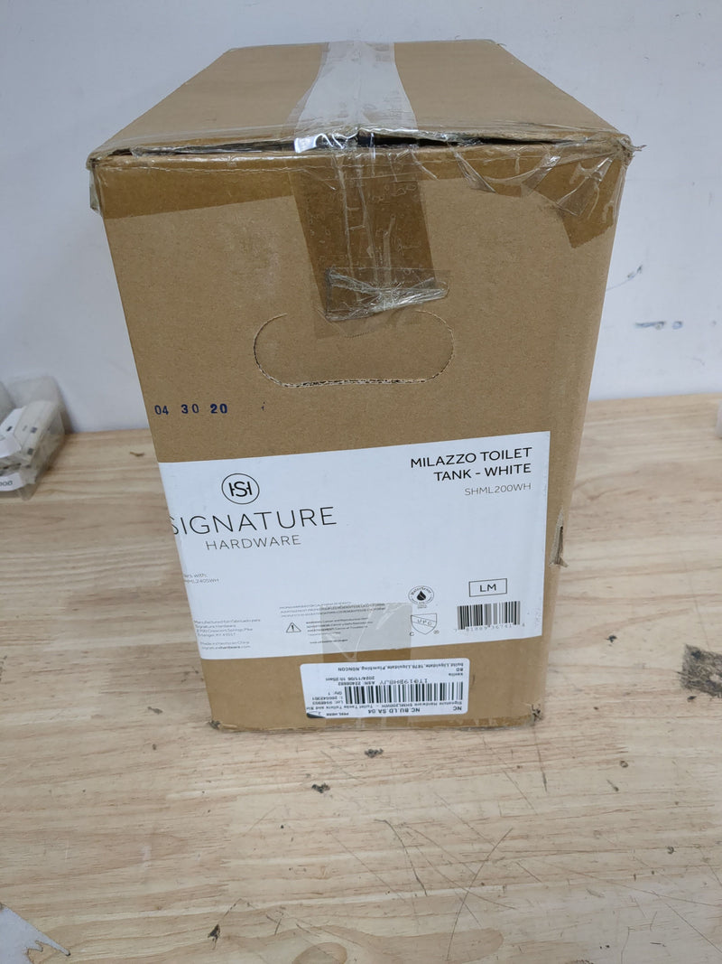 Signature Hardware 485619 Milazzo 1.28 GPF Toilet Tank Only - White