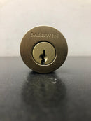 Baldwin SCCSD044 Contemporary Square Single Cylinder Keyed Entry Deadbolt - Satin Brass