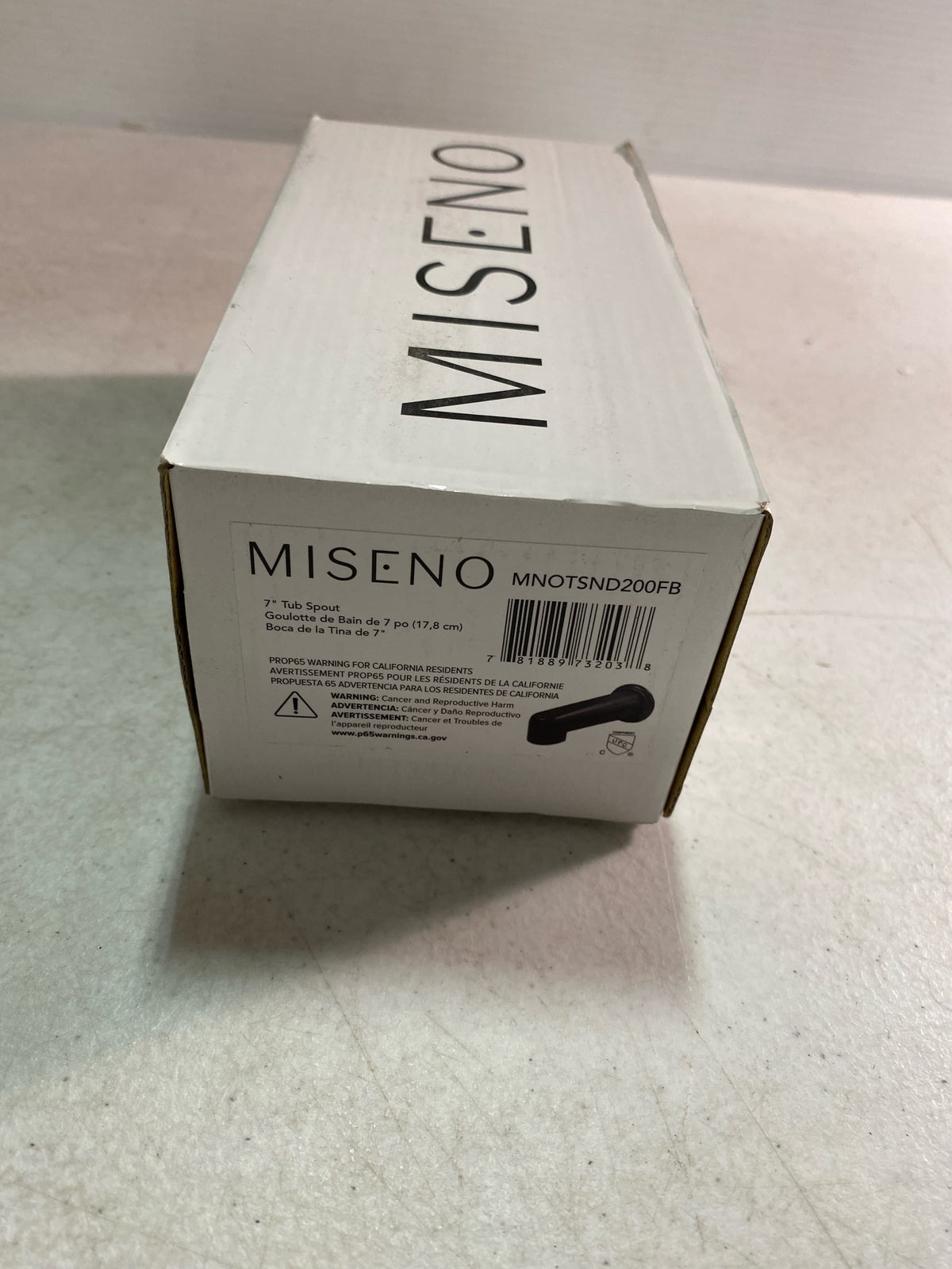 Miseno MNOTSND200 6-1/2" Non-Diverting Tub Spout - Flat Black