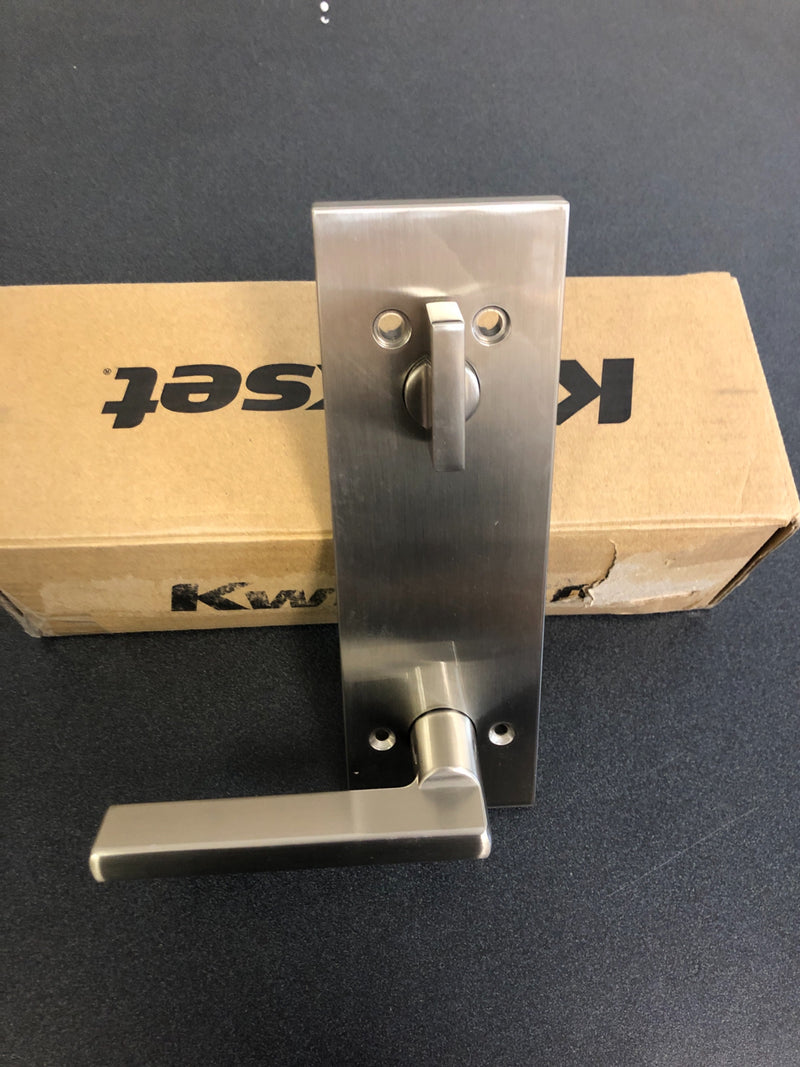 Kwikset 971HFLSQF-15 Halifax Interior Trim Lever with Full Square Rosette for Single Cylinder Keyed Entry Handlesets with SmartKey Technology - Satin Nickel