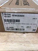 Emtek 5210HLOUS15LH Helios Left Handed Privacy Door Lever Set with Square Rose - Satin Nickel