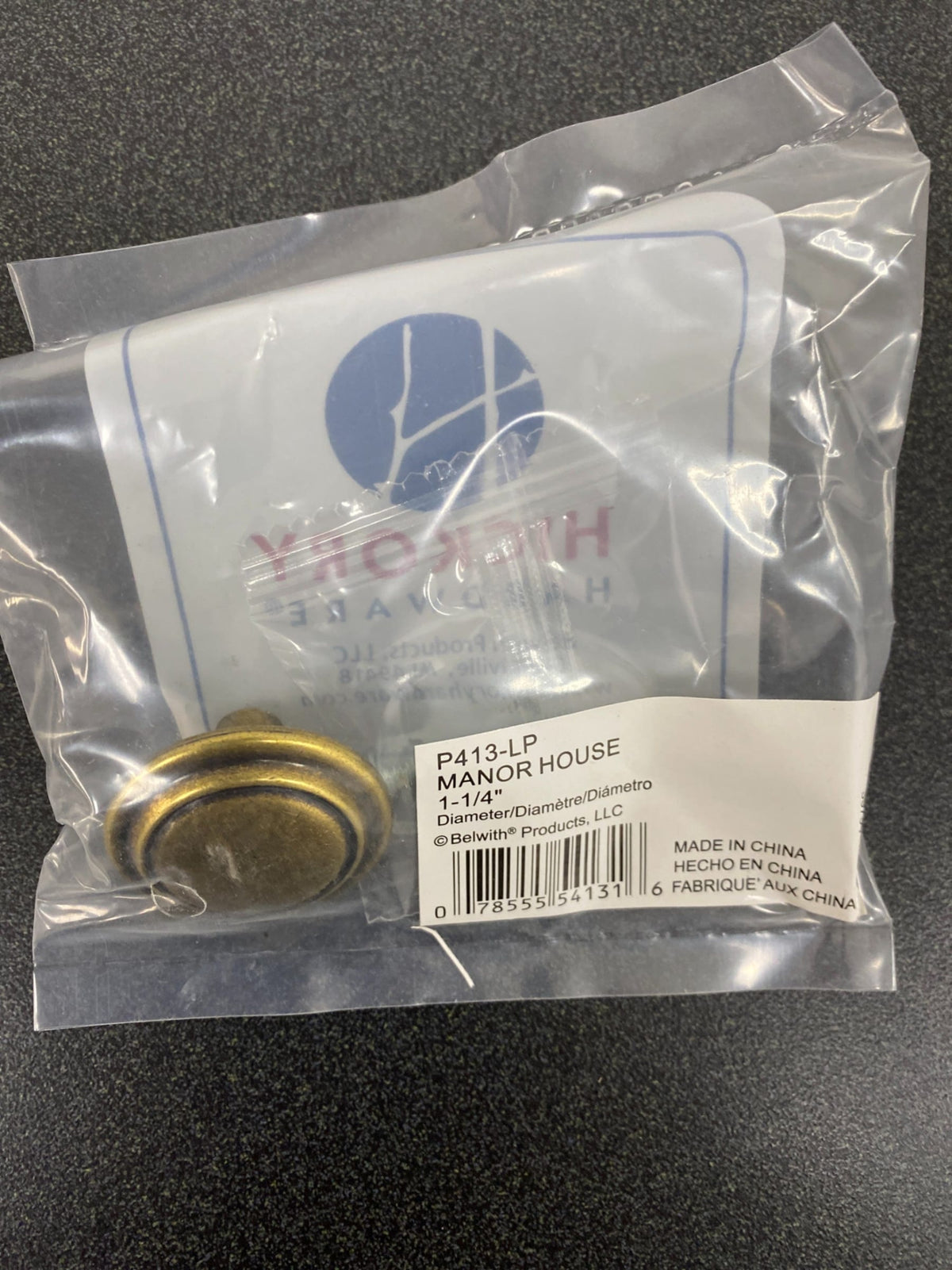 Hickory Hardware P413-LP Eclipse 1-1/4 Inch Mushroom Cabinet Knob - Lancaster Hand Polished
