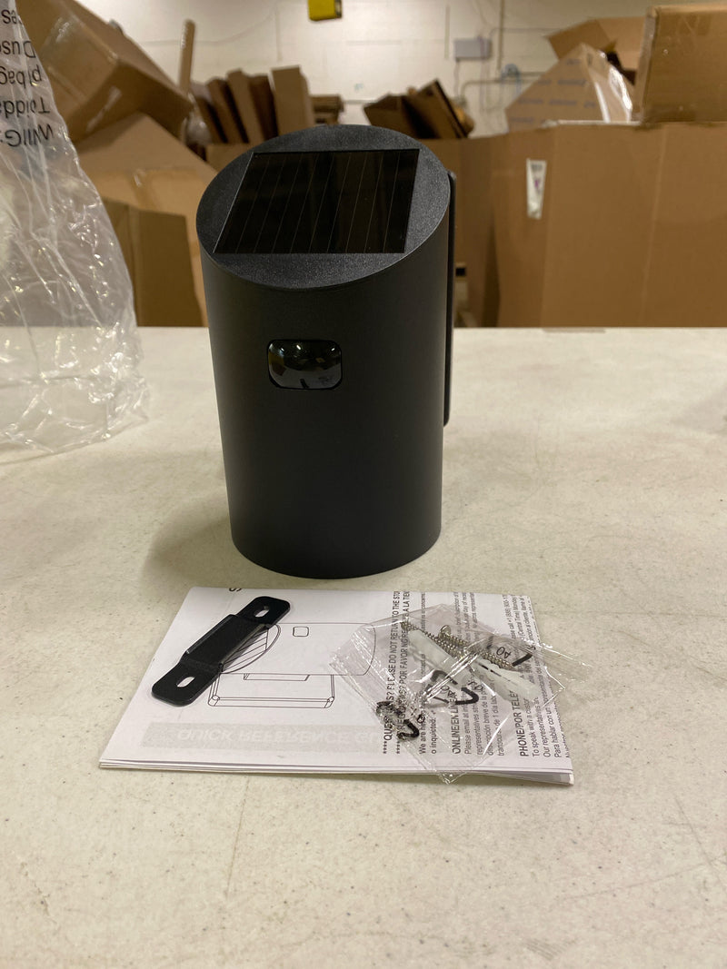 Better Homes & Gardens LED Solar Dusk to Dawn Motion Sensor Sconce Light, Black, Metal, 200 Lumens