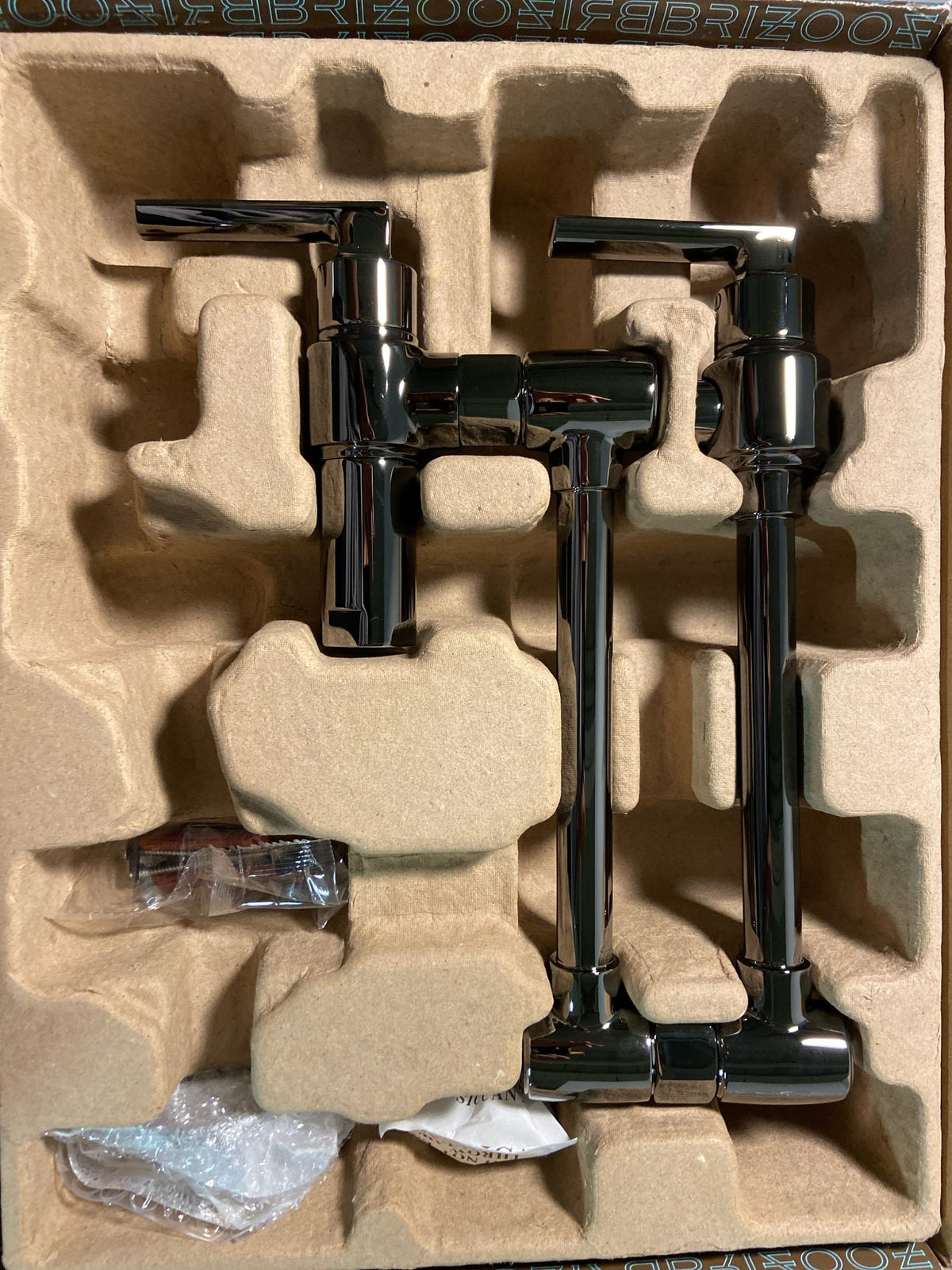 Brizo 62806LF-BNX-L Kintsu 4 GPM Wall Mounted Single Hole Pot Filler with Lever Handle - Lumicoat Black Onyx