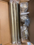 Curtain Rod, Quick Easy Installation, No Tools Option, 1" Diameter, Durable Steel Construction, Supports Heavy Fabrics, Decorative Knob Finial (Gold, 36-72")