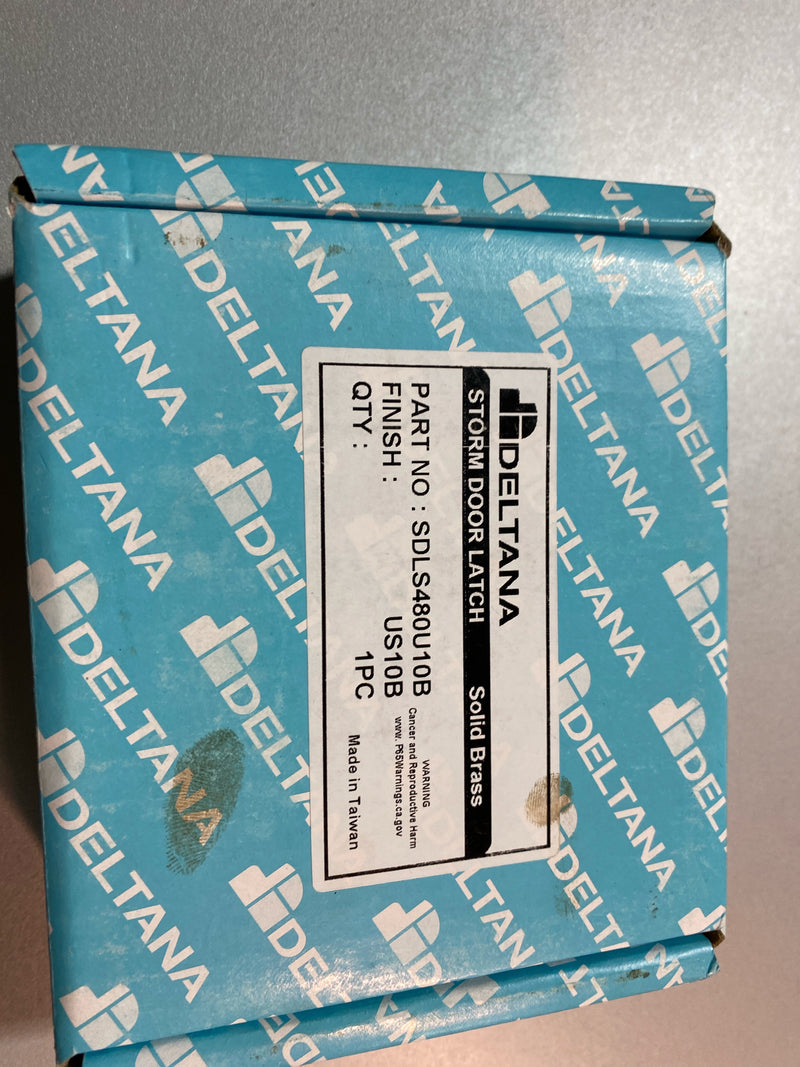 Deltana SDLS480U10B Privacy Tubular Screen Door Handleset with Rectangular Rose - Oil Rubbed Bronze