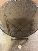 Flash Furniture Oia Commercial Grade 30" Round Gold Indoor-Outdoor Steel Folding Patio Table