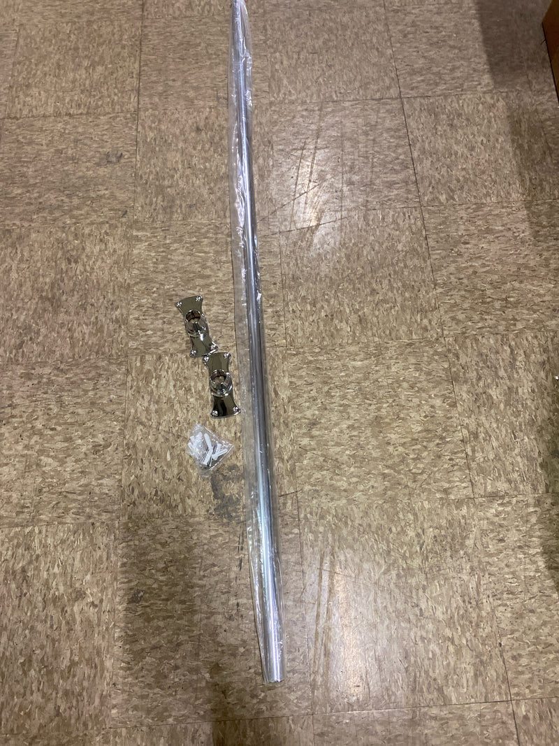 Signature Hardware 466740 60" Straight Brass Shower Rod - Chrome