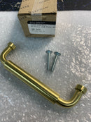 Baldwin 4400044BIN Hollywood Hills 4 Inch Center to Center Handle Cabinet Pull from the Estate Collection - Satin Brass