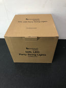 Newhouse lighting PSTRINGLED50 Indoor/Outdoor 50 ft. Plug-In Globe Bulbs Party LED Outdoor String Lights with 55 LED G40 Bulbs Included (5-Free Bulbs)