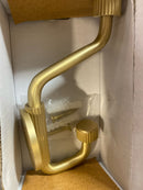 Signature Hardware 954000 Brixlee Knurled Brass Double Robe Hook - Satin Brass