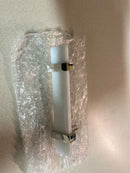 Sietto P-1901-5.5-PN Adjustable Center to Center 5-1/2 Inch Long Handle Cabinet Pull with White Glass - Polished Nickel