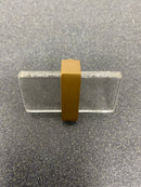 Sietto K-1900-SB Adjustable 2 Inch Long Rectangular Cabinet Knob with Clear Glass - Satin Brass