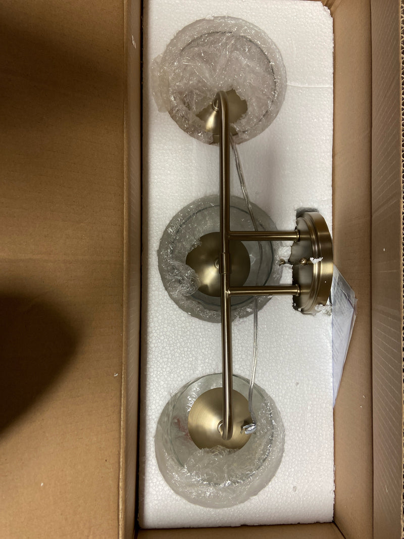 Millennium lighting 498003-MG Gallos 24 in. 3-Light Modern Gold Vanity Light with Thumb Print Glass