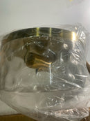 Lamqee 06FTL0234AGD 12 in. 2-Light Brass Gold Flush Mount Ceiling Light with Water Rippled Glass Shade