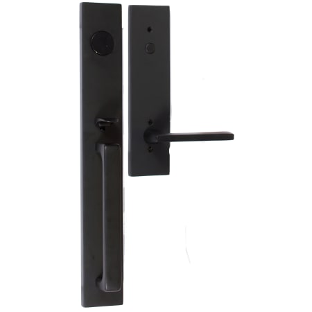 Emtek 4809US19 Lausanne Dummy Brass Modern Handleset - Flat Black