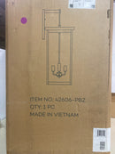 ML Lighting | Barkeley Collection | 42606-PBZ | 30" Modern Four Bulb Outdoor Steel X-Large Wall Sconce | Anti-Rust Powder Coat Bronze with Clear Glass Shade | Exterior Ambient Light for Safety